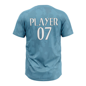 High Quality Sublimated 2 Button Baseball Softball Jersey Custom Team Wear Moisture Wicking OEM ODM Supplier - Product Image 3