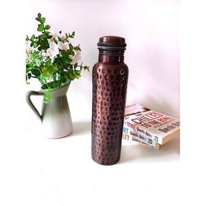 Hammered Texture Antique Finish Certified Copper Water <b>Bottle</b> BPA Free Leakproof In Stocked Factory Price - Product Image 6