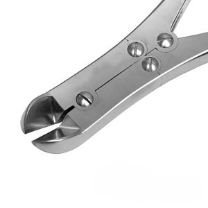 Coupe-fil orthopédique à double action pour fils TC, coupe maximale 1,6 mm, en acier inoxydable, coupe-os chirurgical à mâchoires angulées, kit orthopédique - Product Image 6