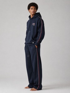 Classic Men Tracksuit Set Stand Collar Zip Jacket and Elastic Waist Jogger Pants Lightweight <b>Athletic</b> Workout Running Casual - Product Image 5