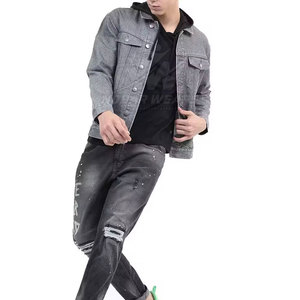<b>Mens</b> Washed Jeans Winter <b>Jacket</b> Casual Street Style Outerwear <b>Warm</b> Comfortable for Travel and Daily Wear - Product Image 5