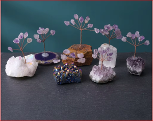 Gemstone wire tree Natural Crystal Tree Decor Purple Healing <b>Stone</b> Flower <b>Ornament</b> Handcrafted Feng Shui Decoration for Home - Product Image 6