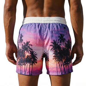 Shorts de bain mi-longs pour hommes grande taille, personnalisables avec logo, en maille respirante, légers, séchage rapide, 100% polyester de haute qualité, pour l'été - Product Image 4