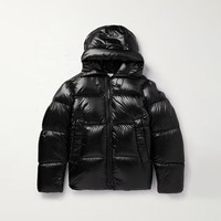 Vestes matelassées coupe-vent personnalisées avec empiècements sur le capuche, écologiques, en polyester mat, pour l'hiver, unisexe, vente en gros