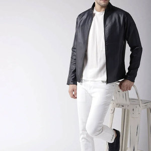 Vintage-Inspired <b>Brown</b> Genuine <b>Leather</b> <b>Jacket</b> Cropped Zip-Up <b>Leather</b> <b>Jacket</b> for <b>Men</b> Longline <b>jacket</b> for <b>men</b> - Product Image 2