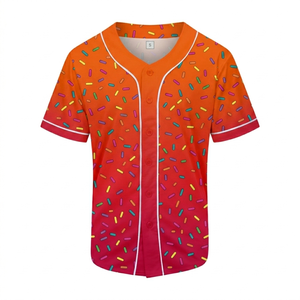 เสื้อเบสบอลซอฟต์บอลแขนสั้นพิมพ์ลายตามสั่งคุณภาพสูง 100% โพลีเอสเตอร์ ไอซ์ สำหรับงานดีไซน์แบบหยดน้ำ - Product Image 2