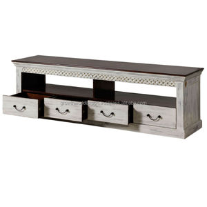 Mueble de TV Multifuncional de Madera Maciza de Estilo Europeo de Lujo a Precio Accesible 2026, Mueble de Madera de Mango con 4 Cajones para Sala de Estar - Product Image 5