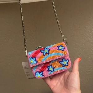 Pochette à monnaie brodée à la main avec perles pour femmes, artisanat de broderie pour femmes, point de croix et travaux d'aiguille - Product Image 2