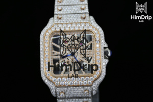 HimDrip LAB. <b>Men's</b> Diamond Encrusted Mechanical <b>Watch</b> Stainless Steel <b>Square</b> Sapphire Crystal Analog Luxury Fashion 38mm 30bar - Product Image 1