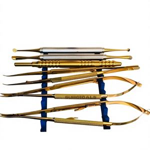 Kit de Microcirugía de Titanio con Recubrimiento de Oro, Juego de 6 Piezas con Estuche - Product Image 2