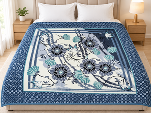 Manta de Cama Doble de Felpa Súper Suave OS Premium con Elegante Diseño Floral - Product Image 2