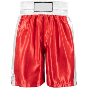 <b>White</b> Boxing <b>Shorts</b> <b>Men</b> Regular Fit 100 Polyester Durable Martial Arts Wear Adult Size Front Logo - Product Image 4
