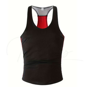 เสื้อกล้ามลำลองผู้ชายคุณภาพสูง สีพื้น ปรับแต่งได้ แห้งเร็ว ระบายอากาศดี ผลิตจากผ้าโพลีเอสเตอร์/คอตตอนถัก - Product Image 2