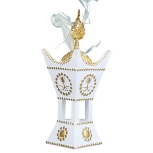 Arabian <b>Ceramic</b> Incense Burner with Gold Palm Design Hand Made Religious Use All Season Aromatherapy <b>Diffuser</b> - Product Image 1