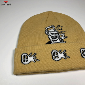 New Design Autumn Winter High Quality 100% Cotton Unisex Beanie Cap Breathable Waterproof <b>Light</b> Weight Custom Logo 3D Embroidery - Product Image 6