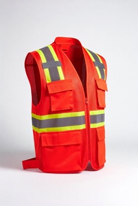 Men's Reflective Multi Pocket Workwear Vest Men's High Contrast Protection Safety Vest - Product Image 4