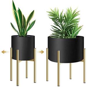 Support de Plante Moderne Réglable en Métal avec Pot, Support de Pot de Fleurs en Fer Doré de Luxe, Grande Étagère à Plantes d'Intérieur et d'Extérieur, Vente en Gros - Product Image 1