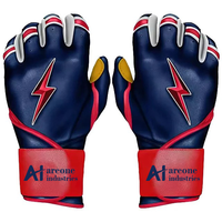 Gants de frappe de baseball professionnels personnalisés pour hommes, main droite/gauche, légers, durables, en polyester/coton, pour la course et le divertissement