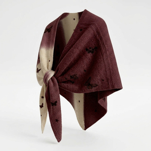 Châle en cachemire tricoté à la main pour femme avec bordure en fourrure de renard véritable – Élégante cape d'hiver pour mariage - Product Image 2