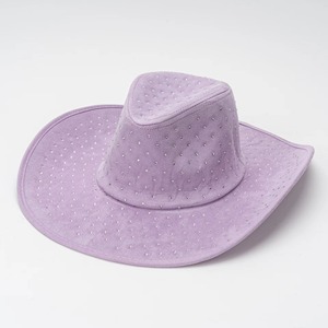 Unisex Western Style Ladies <b>Straw</b> <b>Hat</b> Diamond Stone New Design Solid Fedora Sun Shade <b>Hat</b> for Sale - Product Image 2