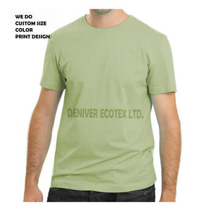 100% coton hommes t-shirt usine en gros impression personnalisée t-shirt hommes t-shirt à vendre à manches courtes col rond solide décontracté - Product Image 6