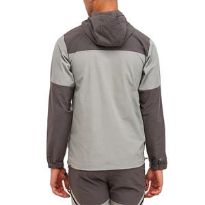 Veste coupe-vent zippée de qualité supérieure pour hommes, en nylon et polyester imperméable, idéale pour les sports de plein air, service OEM - Product Image 2