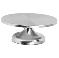 Support tournant pour décoration de gâteaux en aluminium de haute qualité, réutilisable et compatible micro-ondes, fourni par une usine d'outils de pâtisserie