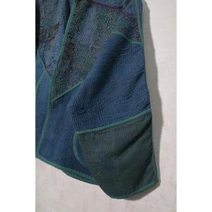 Manteau Kantha vintage pour femmes, veste indienne bohème en coton faite à la main, veste patchwork pour l'hiver - Product Image 3