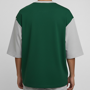 2026 New 100% Cotton Jersey 2 Tone Men's Loose Fit Eco-Friendly Breathable Anti-Wrinkle Quick Dry High Quality T Shirts For Men - Product Image 6