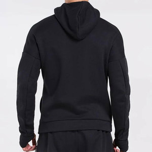 Sweat à capuche zippé pour homme, fabriqué par un grand fabricant, avec impression personnalisée en relief, coupe oversize, doublure thermique, en vente - Product Image 6