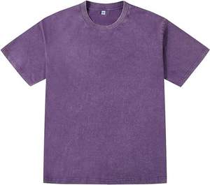 เสื้อยืดคอตตอนหนาน้ำหนักมากสำหรับผู้ชาย สีเทาเข้ม ล้างสีแบบวินเทจ ทรงหลวมไหล่ตก พิมพ์โลโก้ตามสั่ง MOQ ต่ำ ขายส่ง - Product Image 2