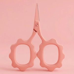 Ciseaux à effiler roses miniatures faits à la main en acier inoxydable pour droitiers avec manche court pour la coiffure - Product Image 6
