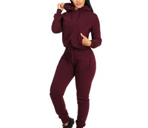 Nuevo estilo de diseño personalizado mujeres chándal venta al por mayor Slim Fit Fitness Wear chándal para damas algodón pulóver Sudadera con capucha - Product Image 1
