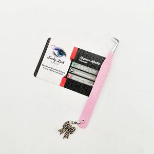 Pinzas profesionales de Extensión de pestañas de acero inoxidable, la mejor Etiqueta Privada, abalorios de arco de bota delgada, puntas de fibra, pinzas sostenibles - Product Image 4