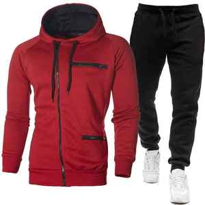 Conjunto Deportivo de Felpa de Algodón Personalizado para Hombre, Sudadera con Capucha y Pantalones con Estilo, Ajuste Casual, Ropa Deportiva para Gimnasio, Atuendo Cómodo - Product Image 2