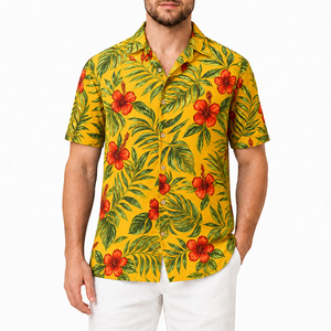 Chemise de plage pour homme en tissu sergé écologique à séchage rapide, imprimée avec un logo personnalisé de haute qualité, nouvelle mode, douce et confortable - Product Image 1
