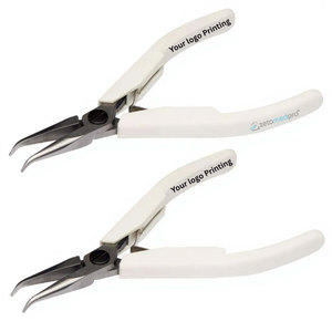 Offres d'entrepôt : Pince à bec courbé en acier inoxydable 130 mm, outil de précision pour la fabrication de bijoux, personnalisable ZETOMED PRO DIY - Product Image 3