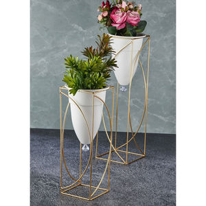 Macetas de Piso con Soporte, Hechas a Mano, para Interiores y Exteriores, Maceta Redonda para Decoración del Hogar y Jardín - Product Image 5