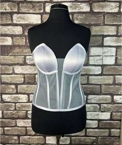 Vintage Women's Overbust Corset Tops Sexy Shapewear Breathable Eco-Friendly Leather for Plus Sizes <b>Tummy</b> <b>Control</b> Medium <b>Control</b> - Product Image 2