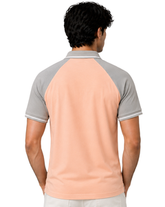 Manufacture Custom <b>Peach</b> Grey Mens Polo T Shirt Casual Summer Sportswear Breathable Golf Shirt Premium Raglan Sleeve Fashion <b>Top</b> - Product Image 2
