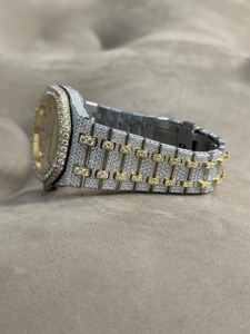 Reloj de Lujo AFAR Jewels con Incrustaciones de Moissanita, Diamantes VVS, Acero Inoxidable, Estilo Hip Hop - Product Image 3