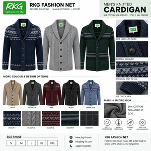 Single <b>Button</b> Machine-Made 7 GG Men's <b>Cardigans</b> - Product Image 3