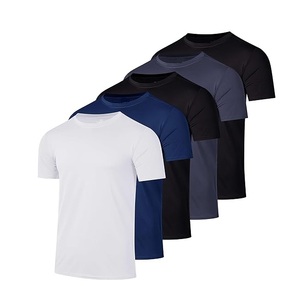 เสื้อยืดออกกำลังกายผู้ชายแบบสปอร์ตแห้งเร็ว คอวี แขนสั้น ผ้าโพลีเอสเตอร์ 100% สำหรับฟิตเนส วิ่ง ยิม ออกกำลังกาย ปี 2026 - Product Image 1