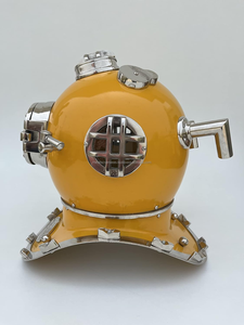 Casque marin de table décoratif de plongeur avec la fenêtre en verre casque maritime nautique de collection pour le bureau à la maison - Product Image 2