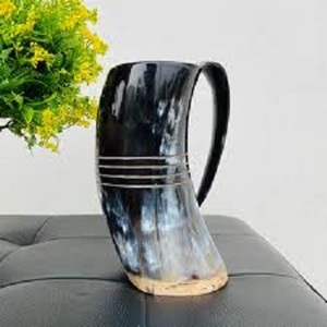 Most Selling Handmade Animal Style Drinking Horn Mug with Glossy Surface Portable for Parties & Events Viking drinking horn mug - Product Image 2