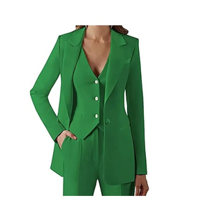 Comfortable wedding wear <b>suits</b> Plain formal business blazers Polyester tuxedo dress pant Two pieces women's <b>suits</b> - Product Image 1