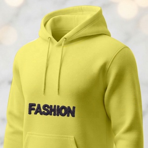 Top Quality Top Selling Sustainable Mat Yellow Color Custom Chenille Embroidery Logo Patch Professional Premium Quality <b>Hoodies</b> - Product Image 2