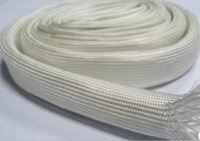 Manchon d'isolation thermique en fibre de verre tressée pour faisceau de câbles, résistant aux hautes températures (500°C)