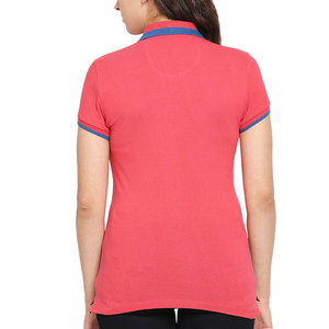 Camiseta Polo de Punto Informal para Mujer, Diseño Ligero y Moderno, Camiseta Polo de Verano para Mujer con Cuello a Rayas en Contraste, OEM ODM - Product Image 2
