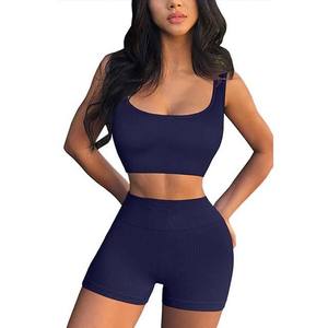 Vêtements de sport pour femmes, ensemble de yoga sans coutures, vêtements de fitness, shorts, haut, vêtements de sport, tenue de sport, vêtements d'entraînement, tenue de yoga - Product Image 1